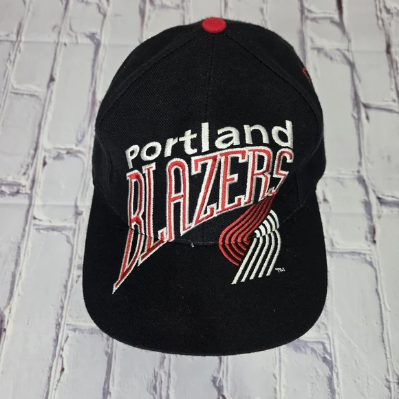 Vintage Portland Trail Blazers The Game Snapback Black Hat Adult Sz 126 Of‎ 2000